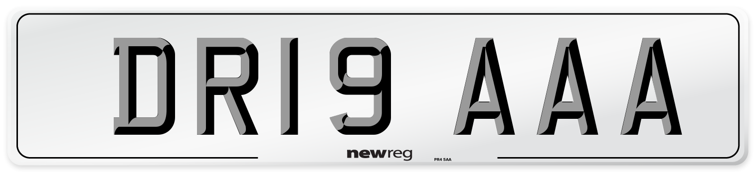 DR19 AAA Number Plate from New Reg